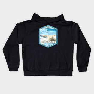 White Sands National Park Vintage WPA Style Outdoor Badge Kids Hoodie